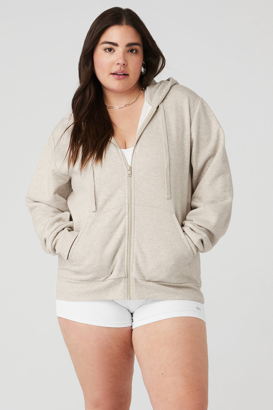 Everyday Full Zip Hoodie - Oatmeal Heather