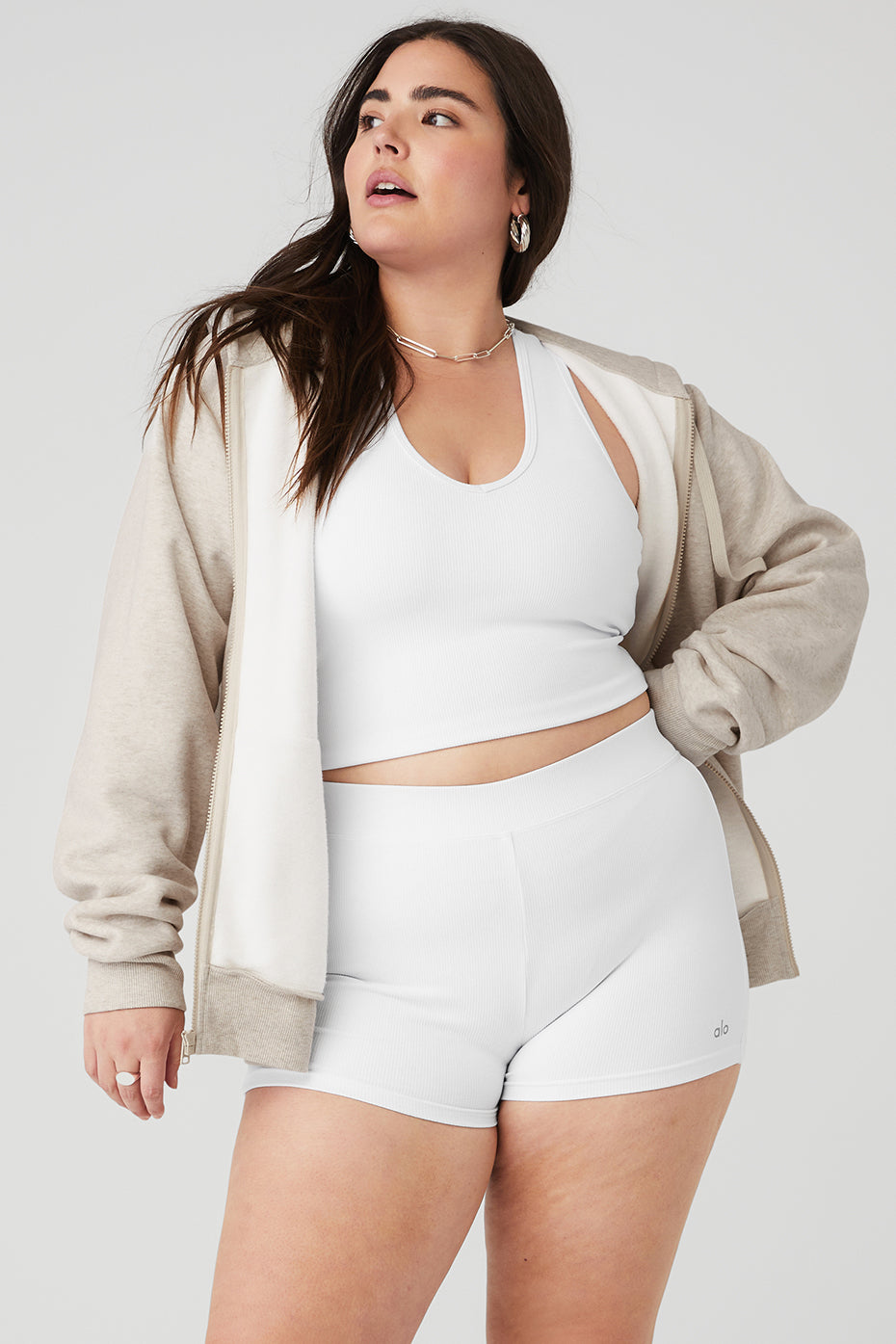 Everyday Full Zip Hoodie - Oatmeal Heather