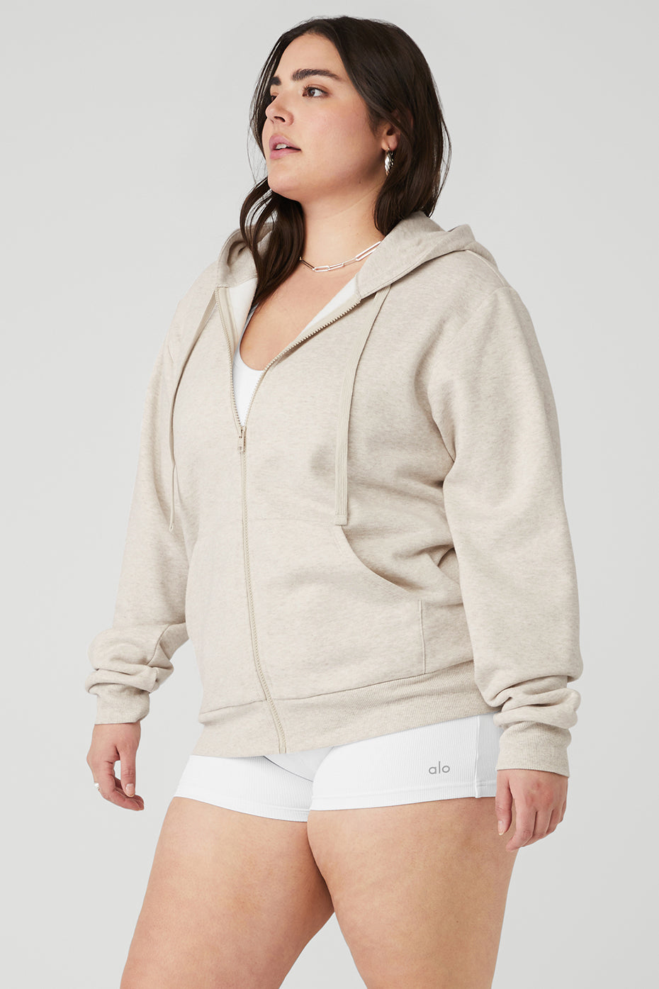 Everyday Full Zip Hoodie - Oatmeal Heather