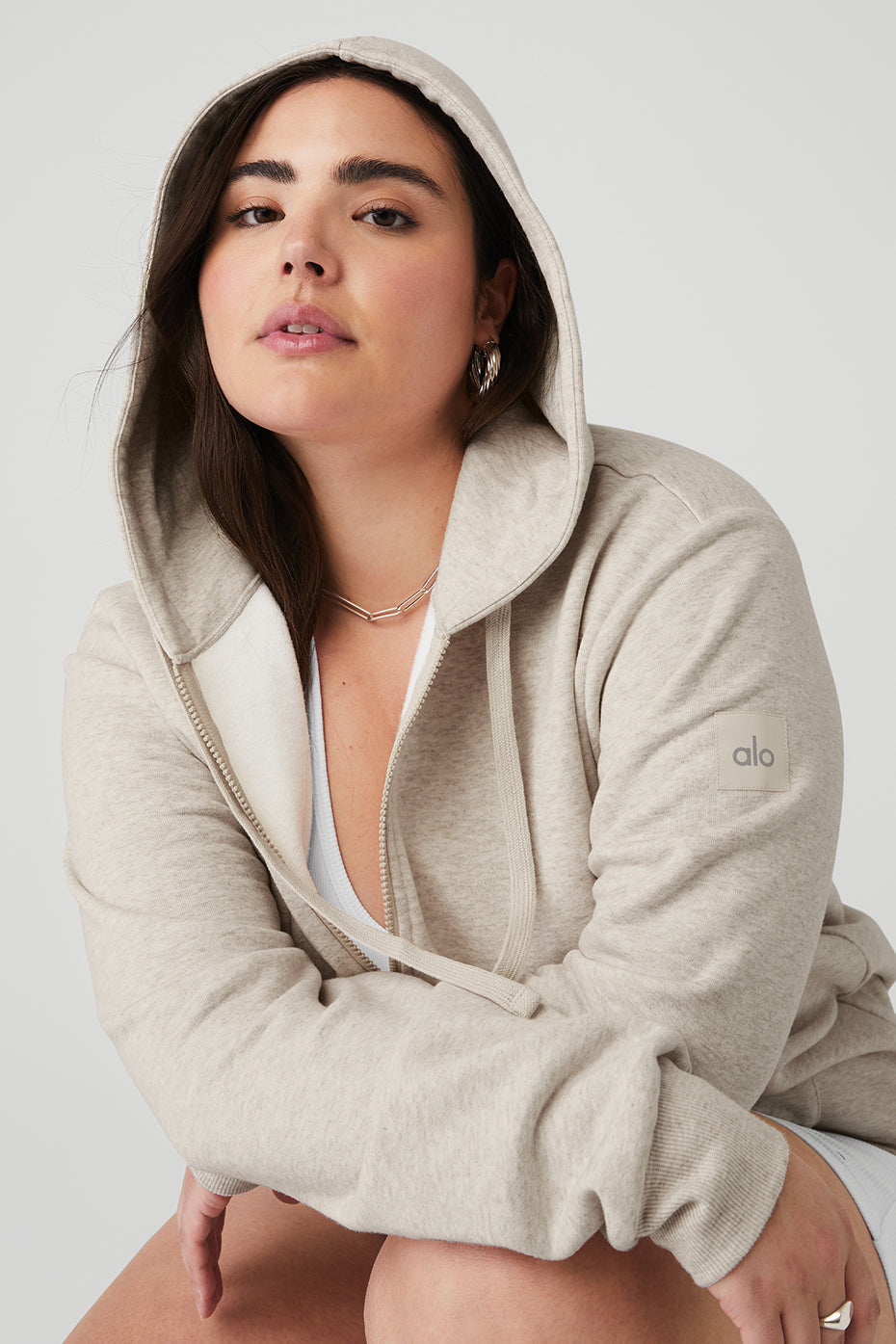 Everyday Full Zip Hoodie - Oatmeal Heather