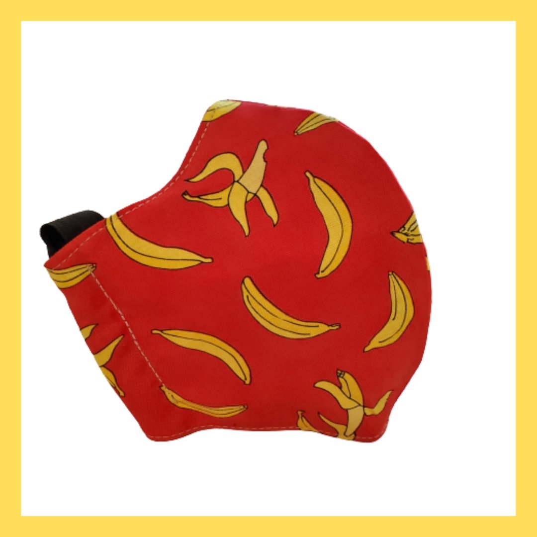 ڈبل پرت کے ساتھ روئی میں امریکہ میں کیلے کا ماسک ہاتھ سے تیار