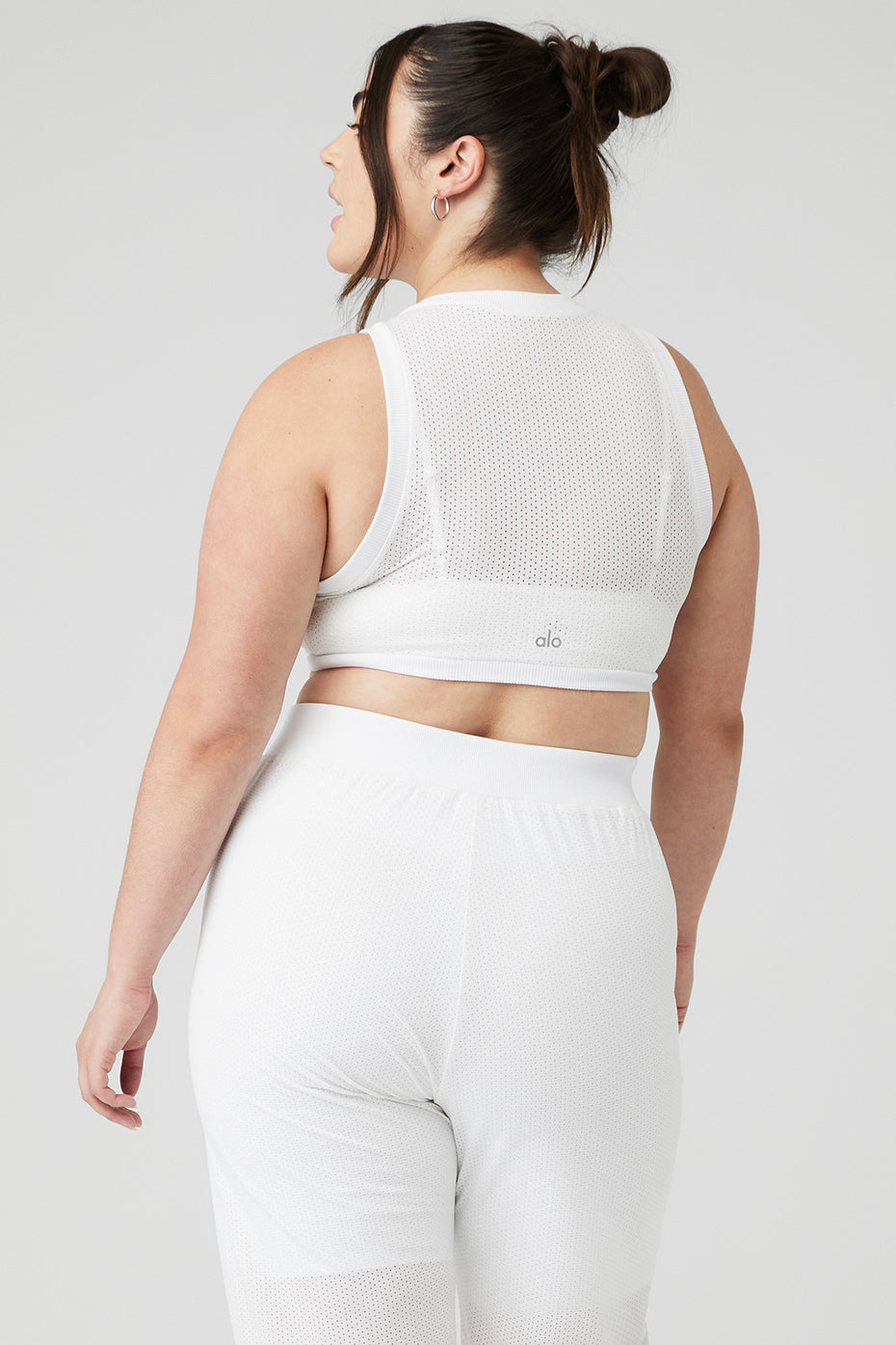Mesh All-Star Bra Tank - White