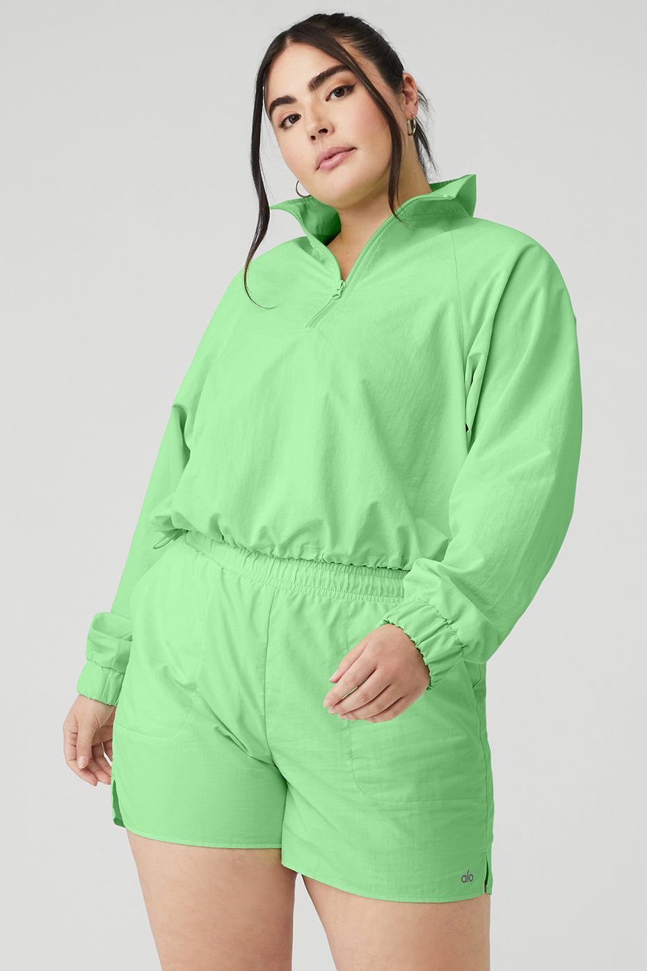 Cropped 1/4 Zip Alumni Pullover - Ultramint