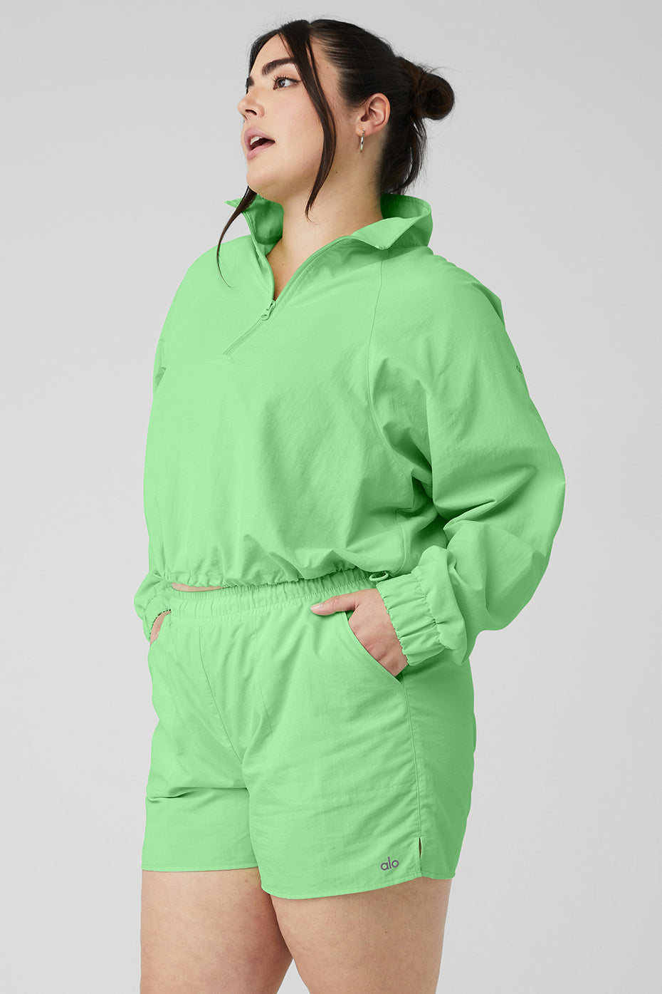 Cropped 1/4 Zip Alumni Pullover - Ultramint