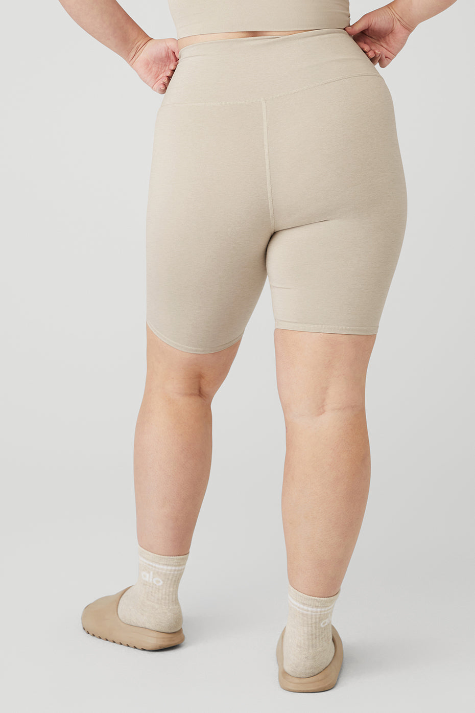 7" High-Waist Biker Short - Oatmeal Heather