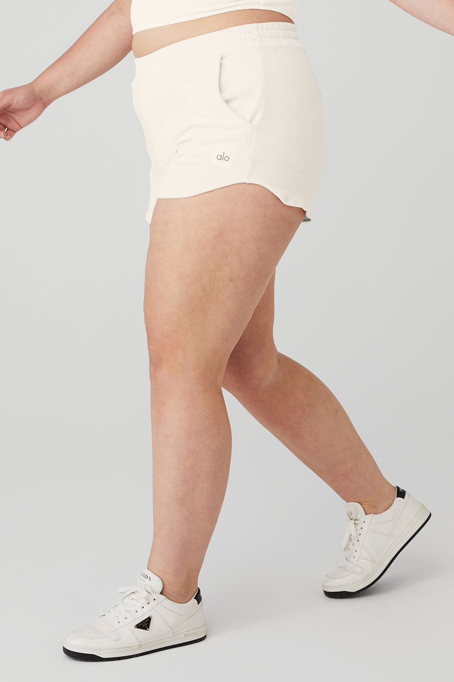 Terry High-Waist Beachside Short - Ivory