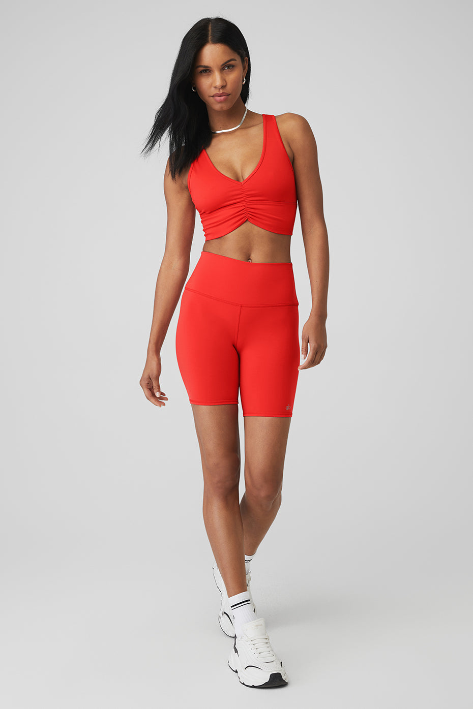 Wild Thing Bra & 7" High-Waist Biker Short Set - Red Hot Summer