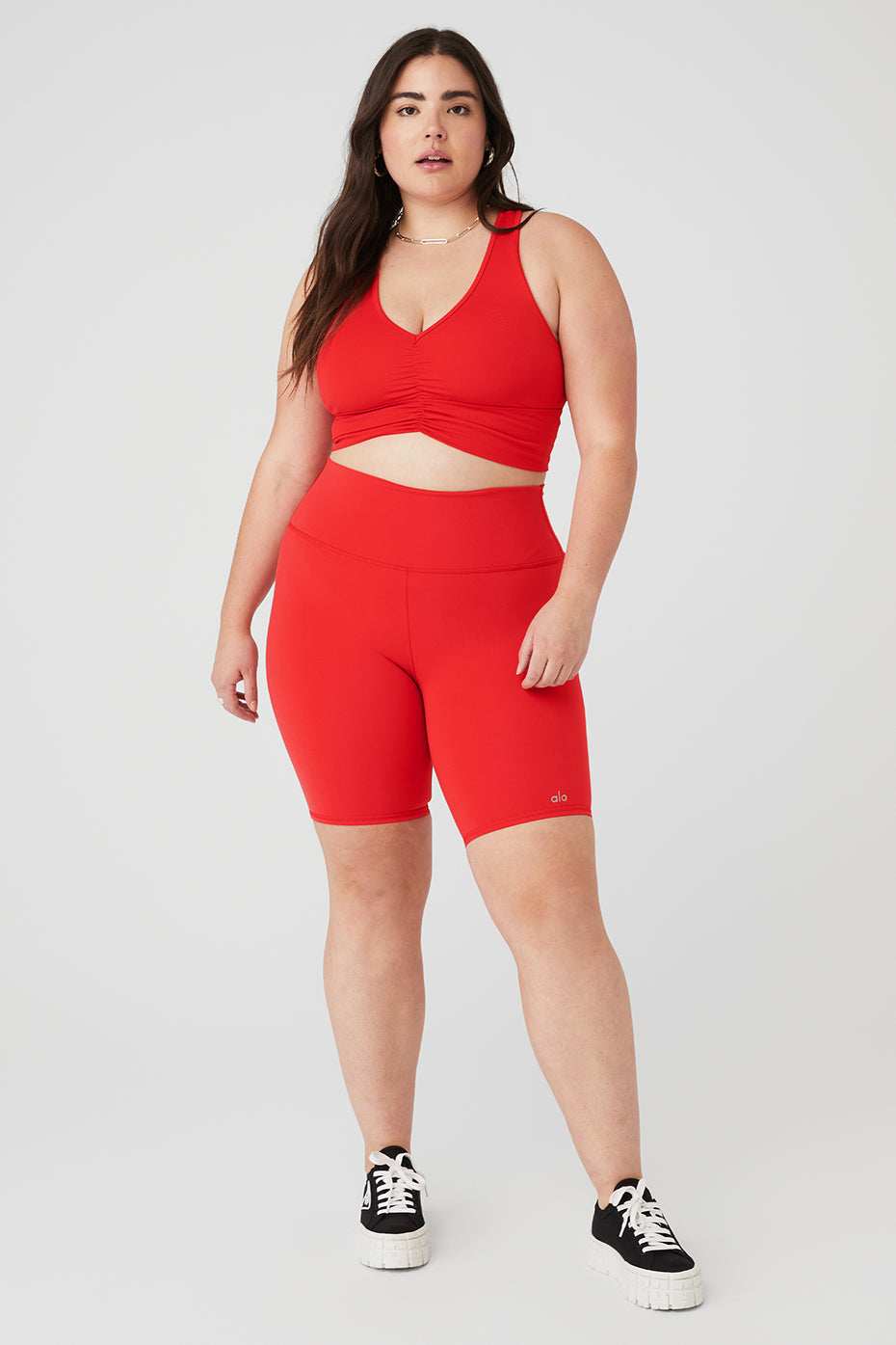 Wild Thing Bra & 7" High-Waist Biker Short Set - Red Hot Summer