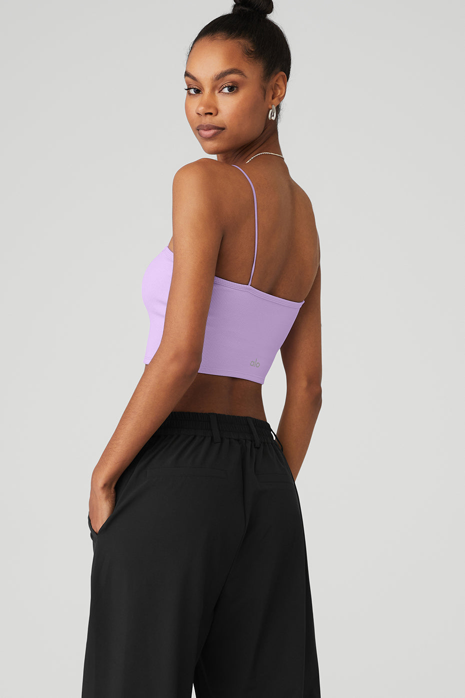 Goddess Ribbed Bandeau Top - Violet Skies