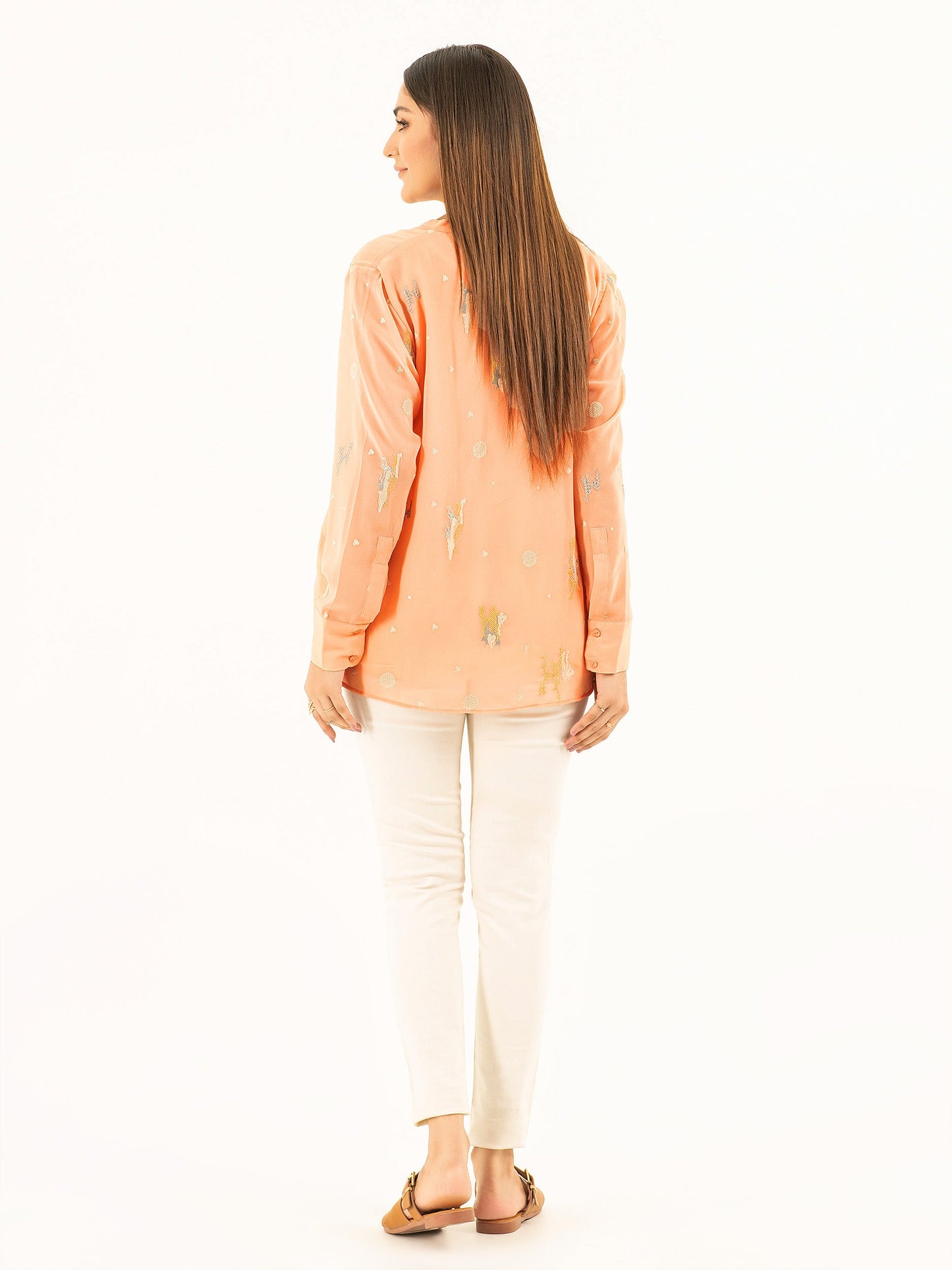 Embroidered Chiffon Top
