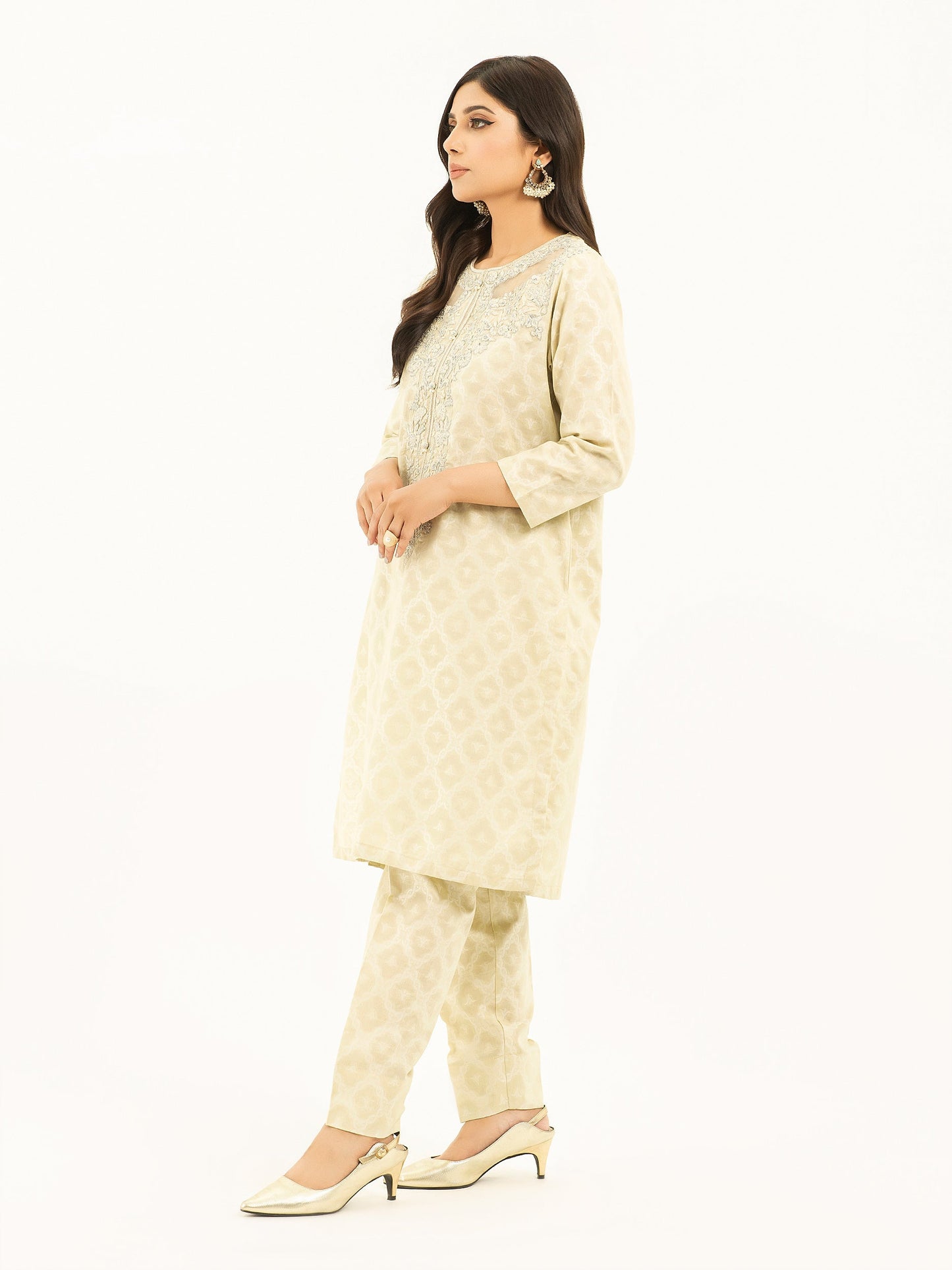 Embroidered Jacquard Suit