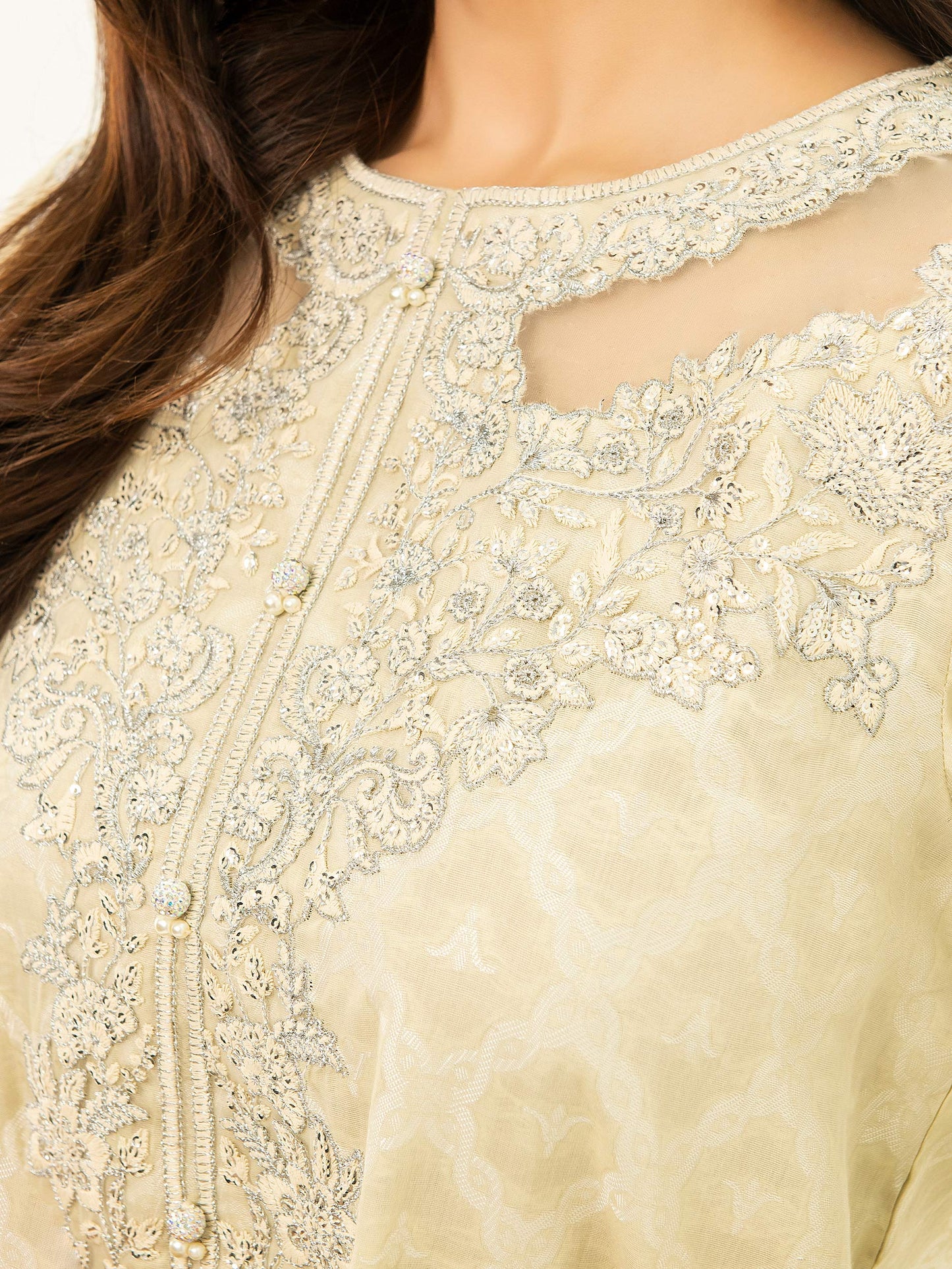 Embroidered Jacquard Suit