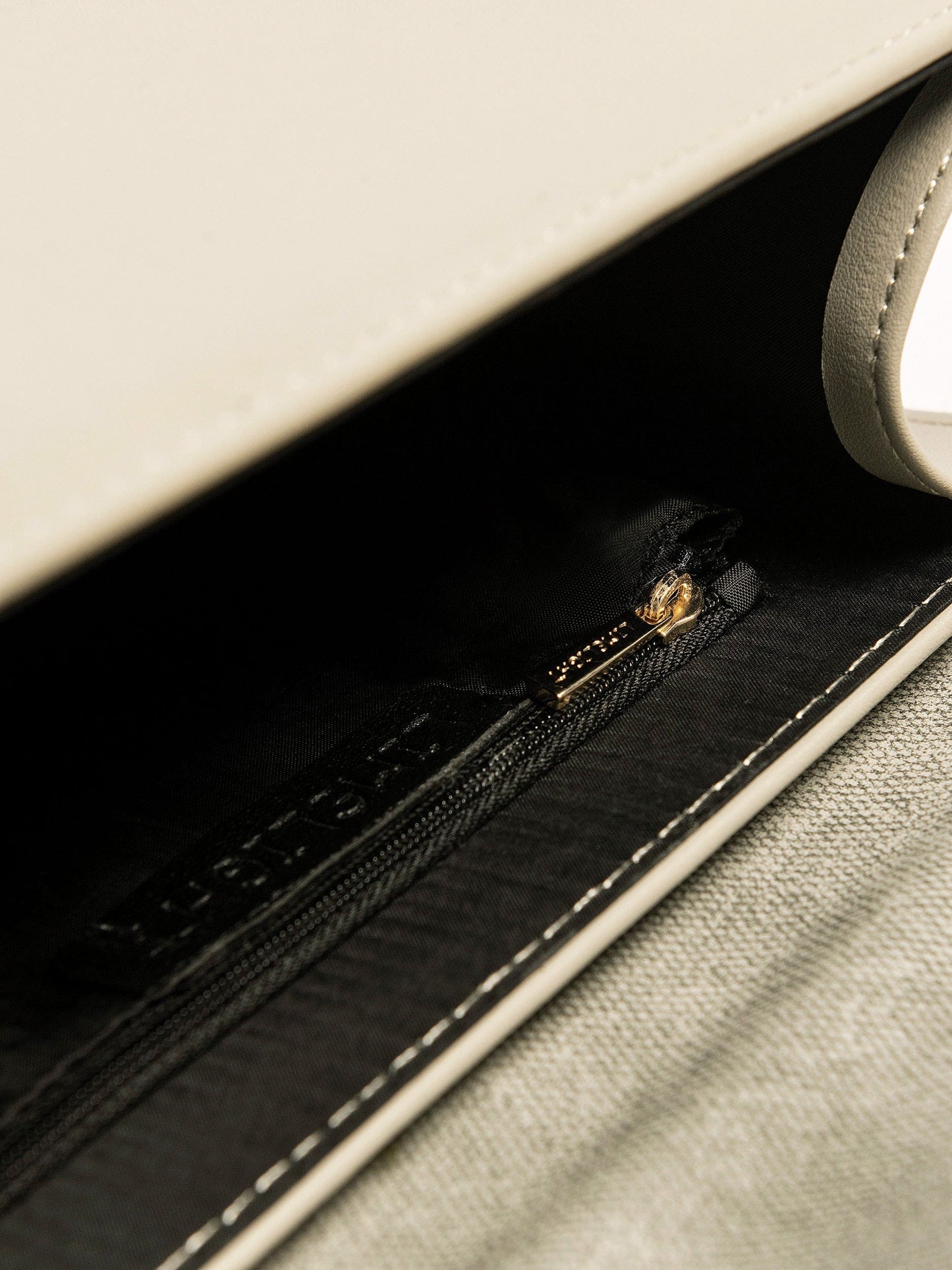 Metallic Handle Handbag