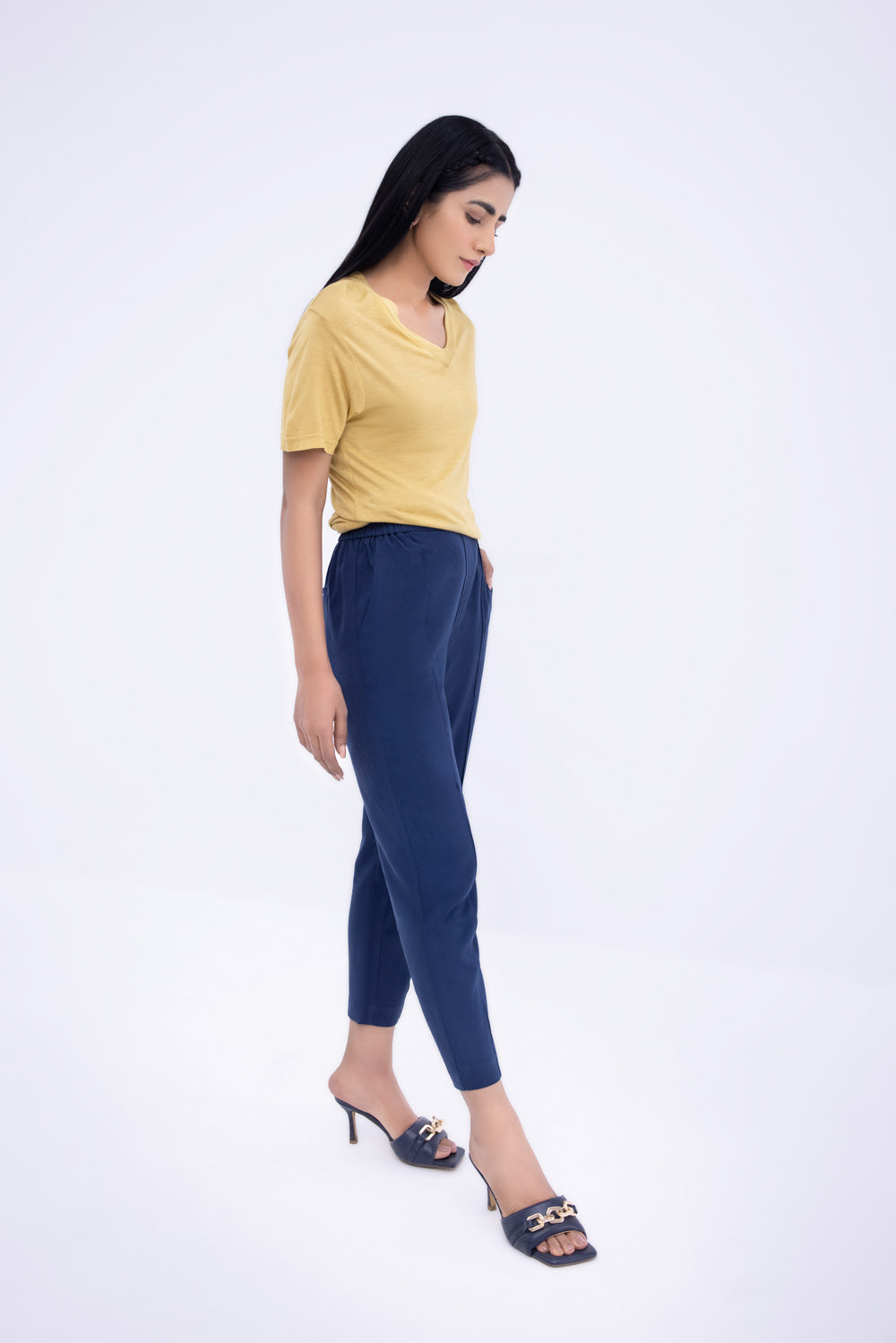 Pleated High Waist Pants