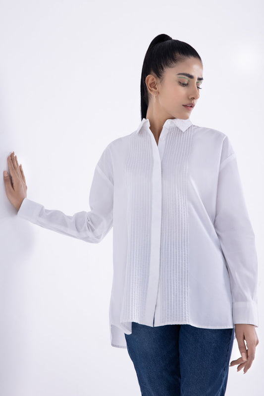 White Button Down Collar Shirt