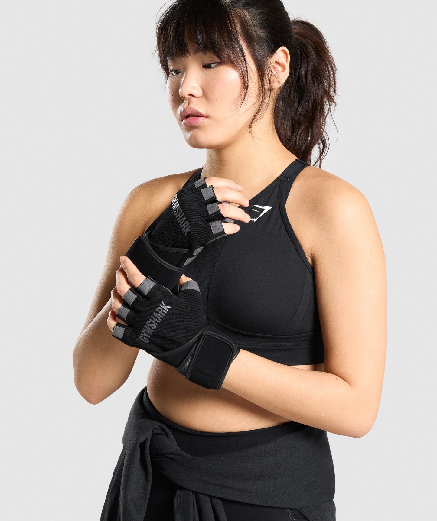Gymshark Wrap Hifting Handschuhe - Schwarz