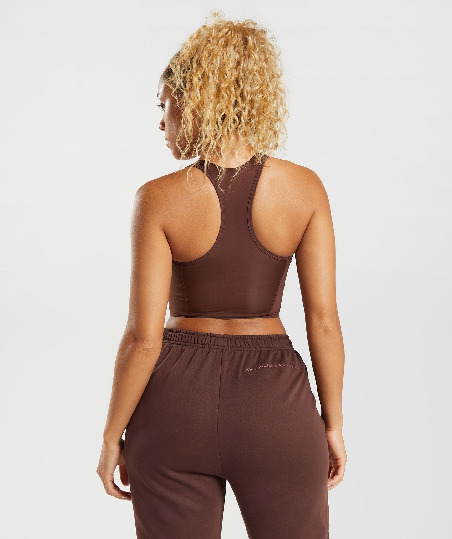 Gymshark Whitney Crop Tank - Rekindle Brown