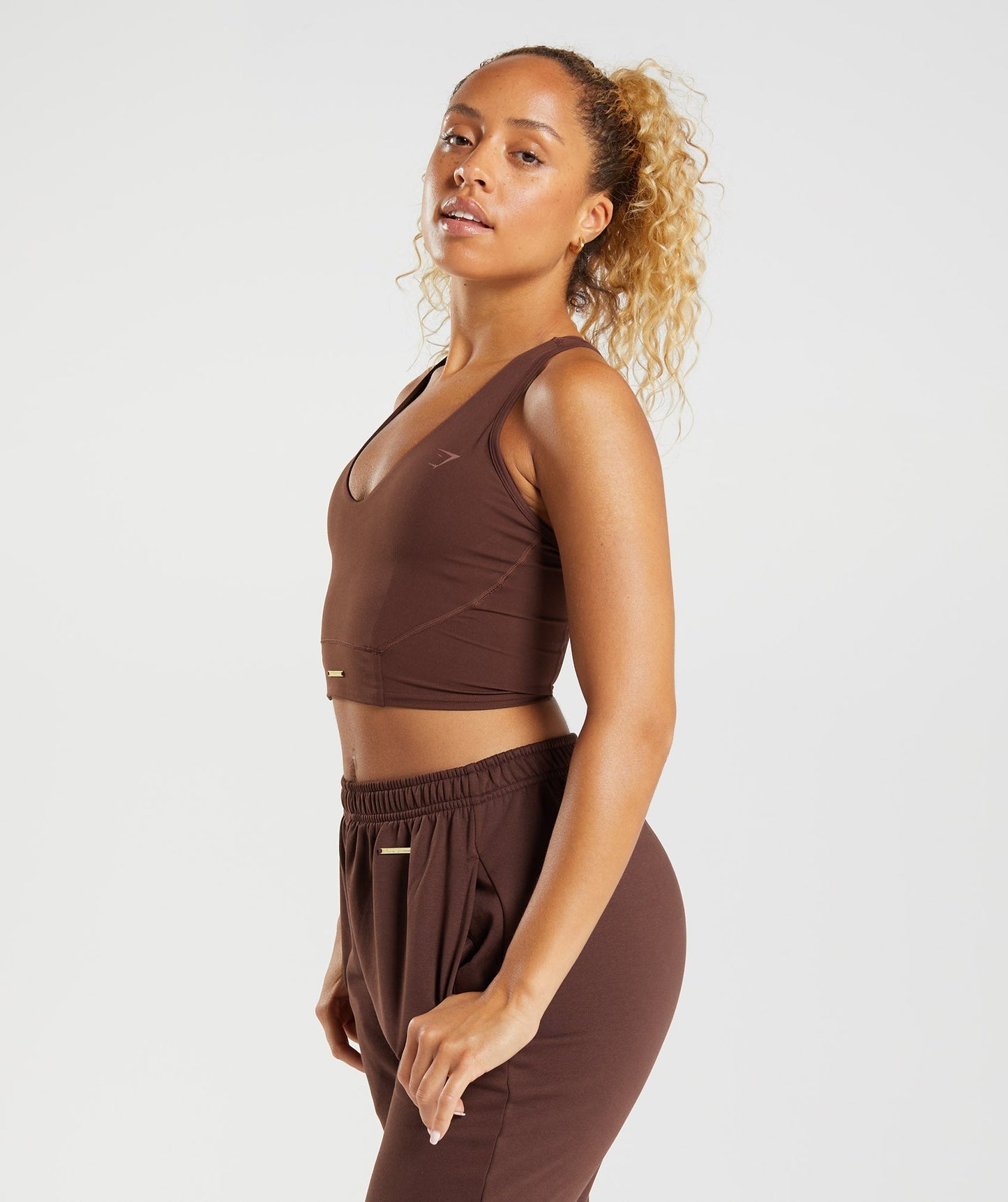 Gymshark Whitney Crop Tank - Rekindle Brown