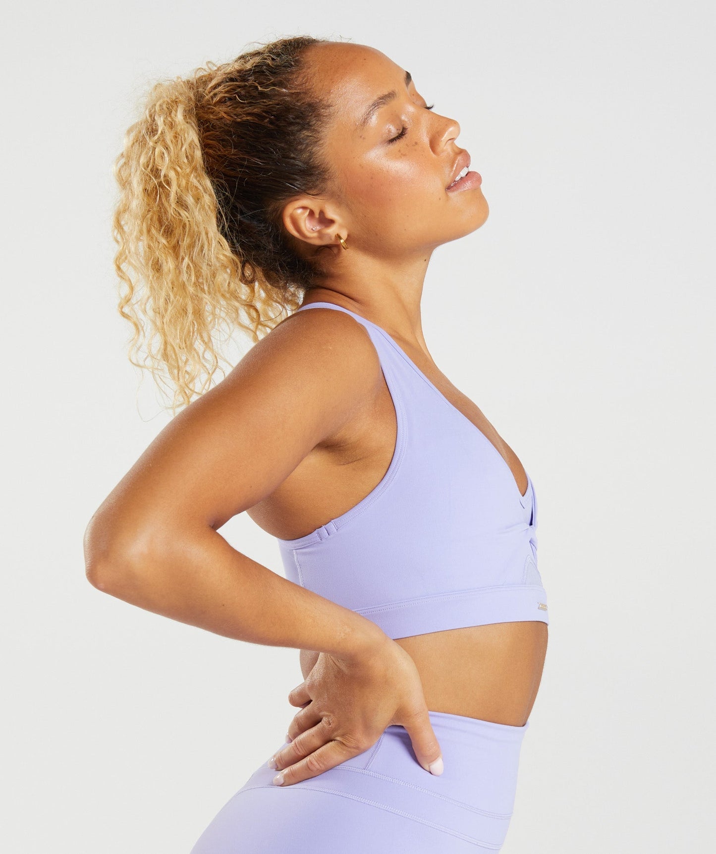 Gymshark Whitney Mesh Sports Bra - Wildflower Purple