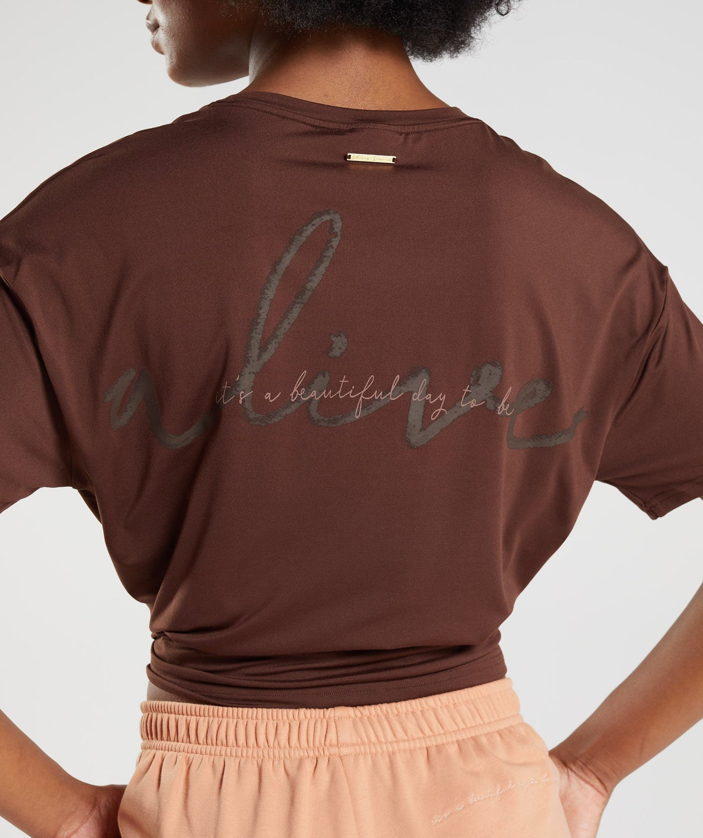 Gymshark Whitney Oversized T-Shirt - Rekindle Brown