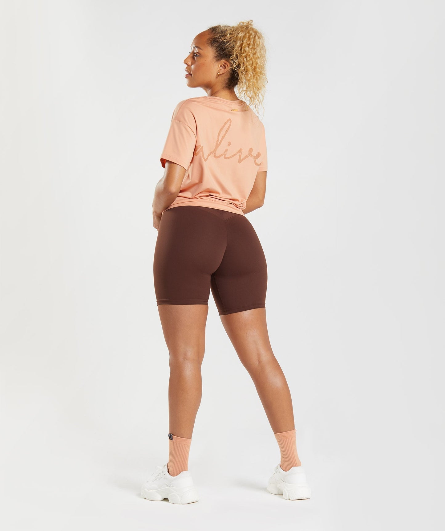 Gymshark Whitney Oversized T-shirt - Sunset Beige