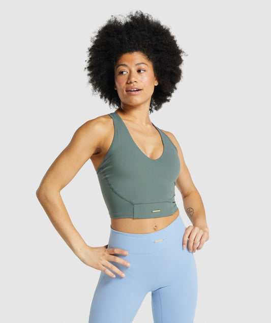 Gymshark Whitney Crop Tank - Eukalyptus