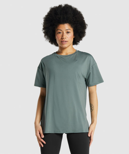 Gymshark Whitney übergroßes T -Shirt - Eukalyptus