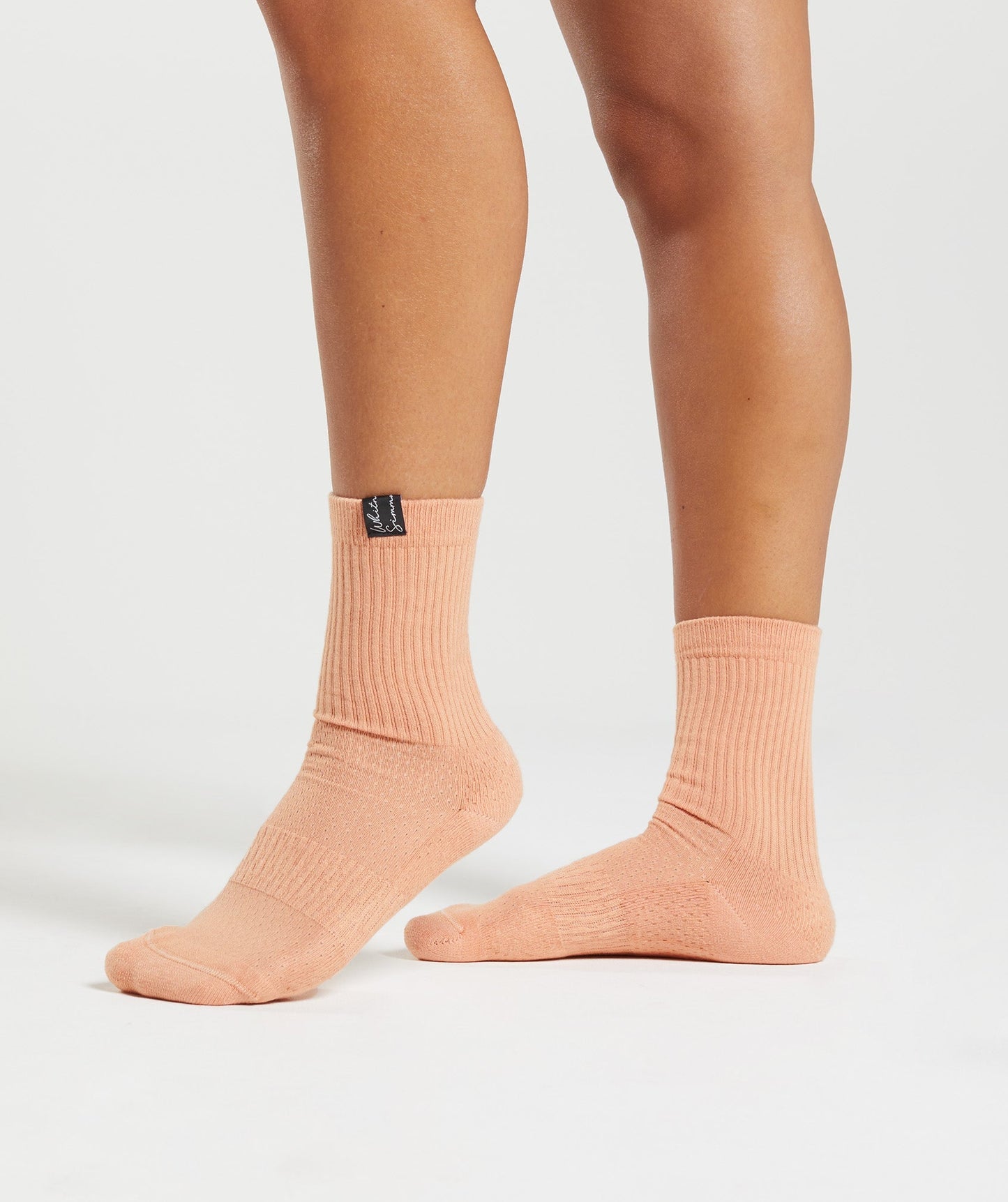 Gymshark Whitney Tab Crew Socks 1pk - Sunset Beige