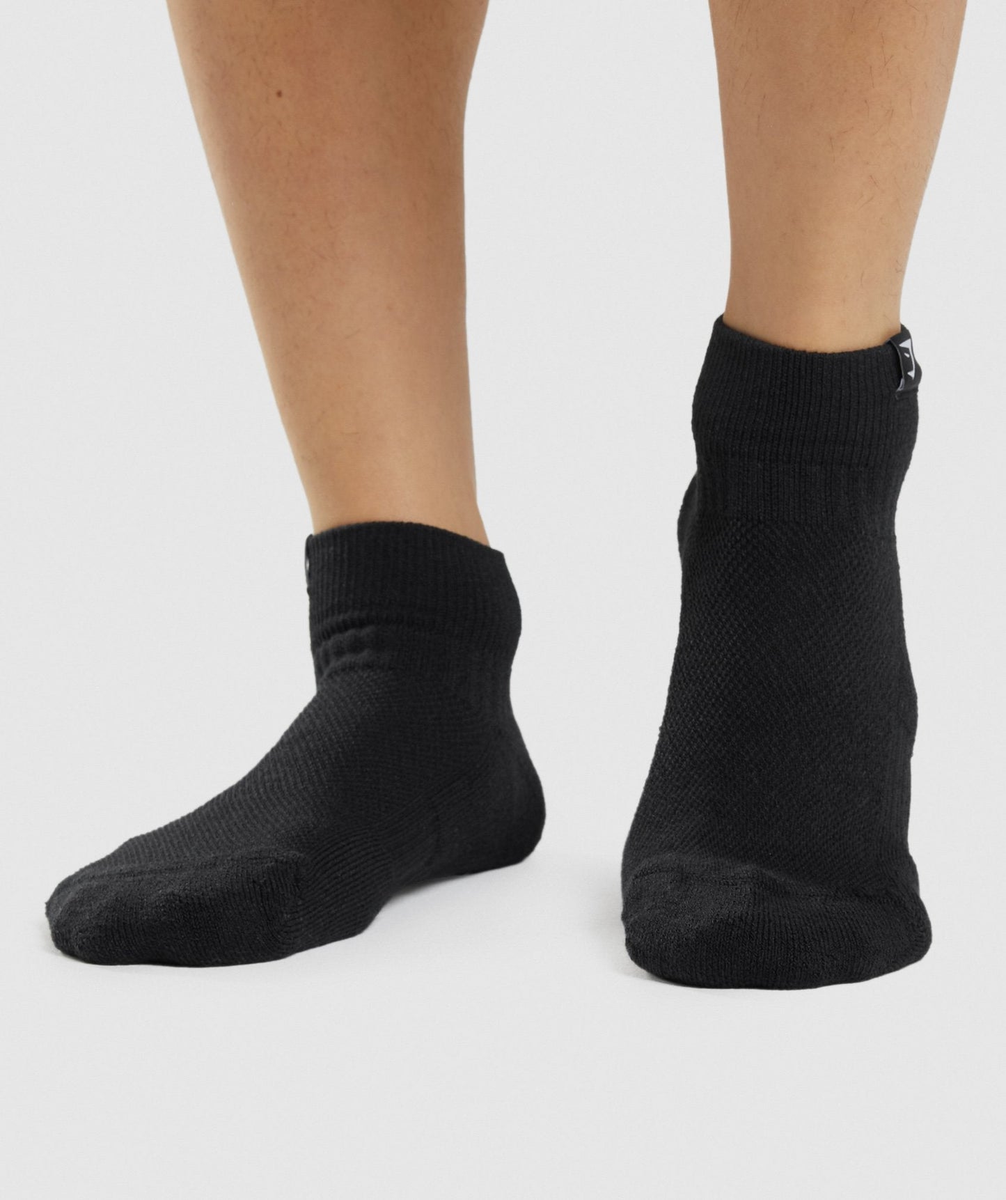 Gymshark Woven Tab Sneaker Socks 3pk- Black