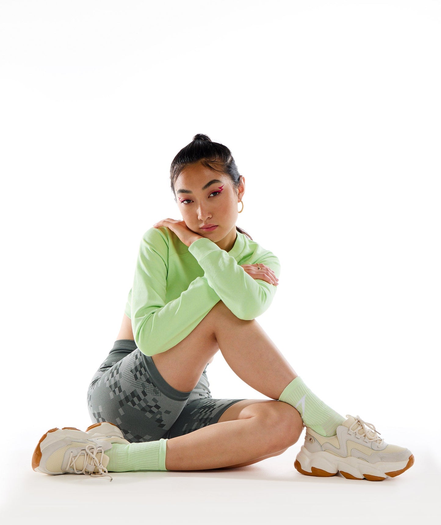 Gymshark Wtflex Cyborg Seamless Cycling Shorts - Charcoal Grey/Black/Light Grey