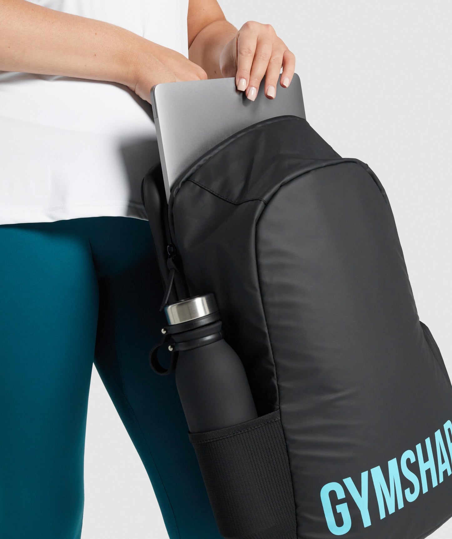 Gymshark X -Serie 0,1 Rucksack - Schwarz/hellblau