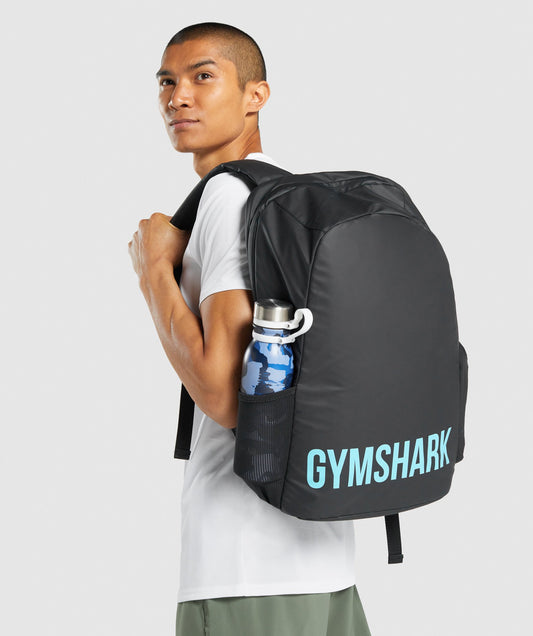Gymshark X -Serie 0,1 Rucksack - Schwarz/hellblau