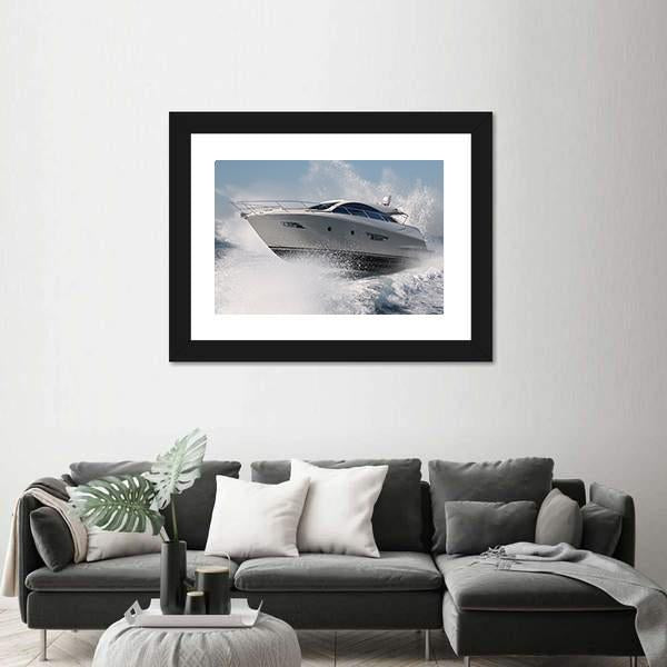 Yacht Jump Canvas Wall Art-3 Horizontal-Gallery Wrap-25" x 16"-Tiaracle