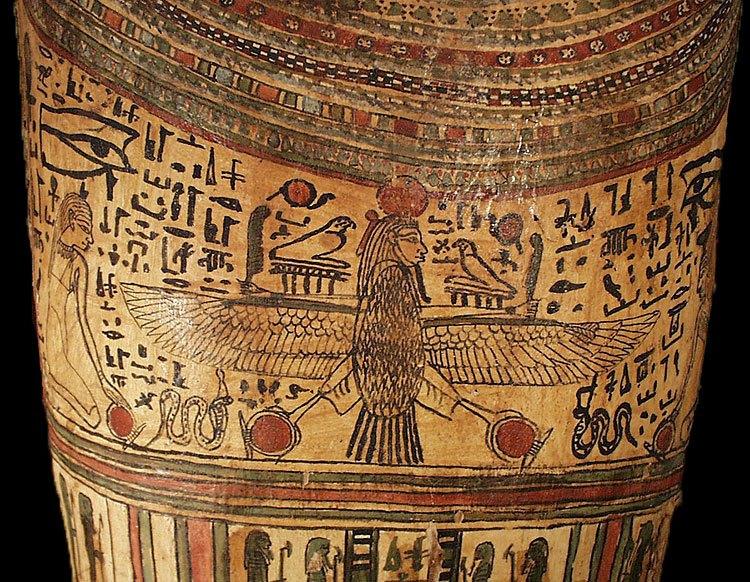 Ein ägyptischer anthropoider Holzsarkophag für Padi-ef-pa-khasef, 26. Dynastie, ca. 664 - 525 v. Chr.