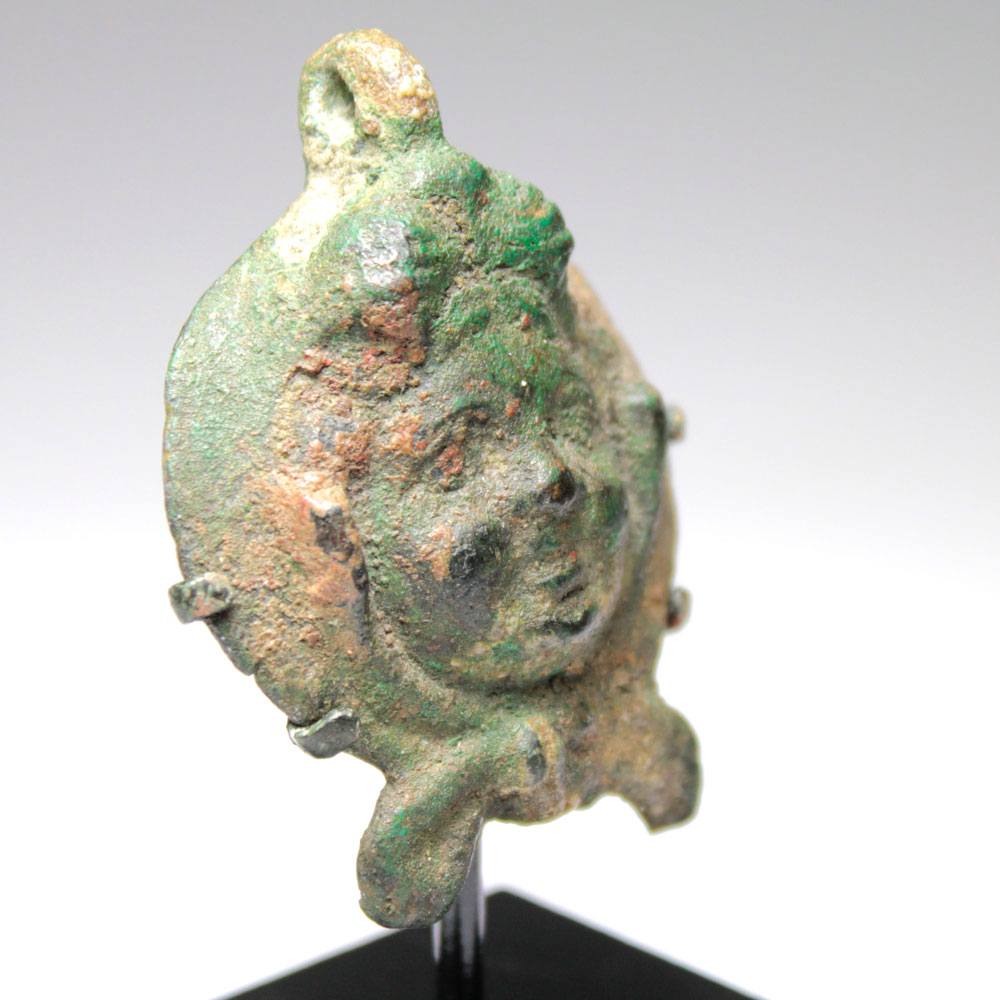 Ein römischer Bacchanalia-Applikationskopf eines Mannes, ca. 1. - 2. Jahrhundert n. Chr.