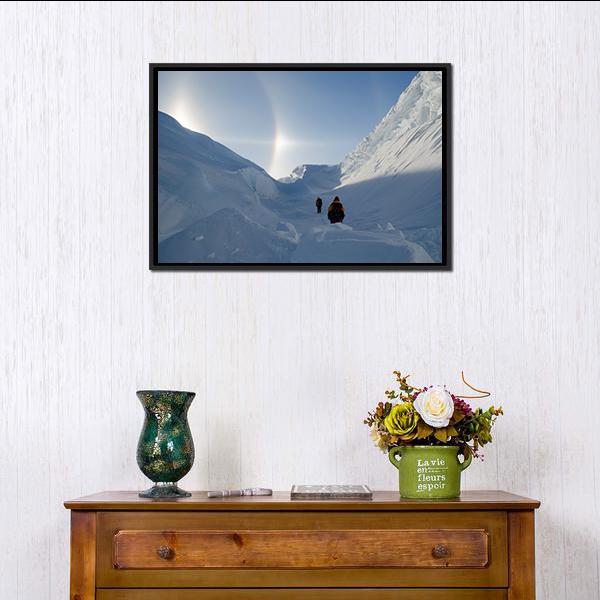 Adventures In Antarctica Canvas Wall Art-1 Piece-Floating Frame-24" x 16"-Tiaracle