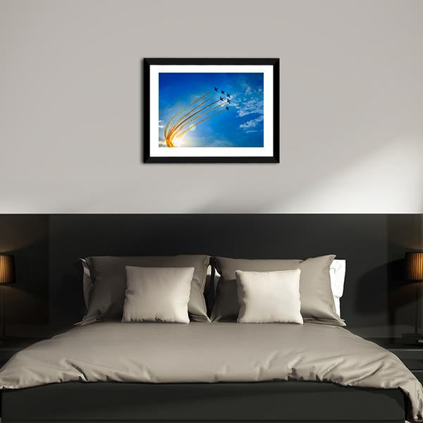 Airplanes On Airshow Canvas Wall Art-3 Horizontal-Gallery Wrap-25" x 16"-Tiaracle