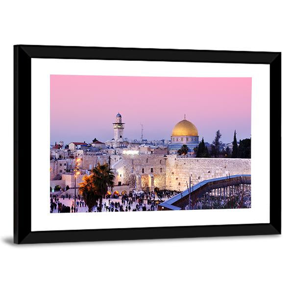 Al Aqsa Mosque Canvas Wall Art-3 Horizontal-Gallery Wrap-25" x 16"-Tiaracle