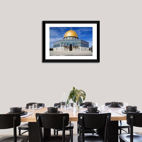 Al Aqsa Mosque In Jerusalem Under Clear Sky Canvas Wall Art-3 Horizontal-Gallery Wrap-25" x 16"-Tiaracle