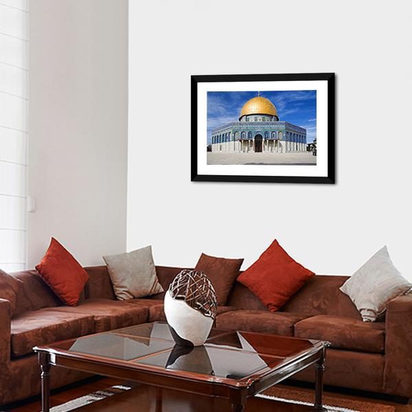 Al Aqsa Mosque In Jerusalem Under Clear Sky Canvas Wall Art-3 Horizontal-Gallery Wrap-25" x 16"-Tiaracle