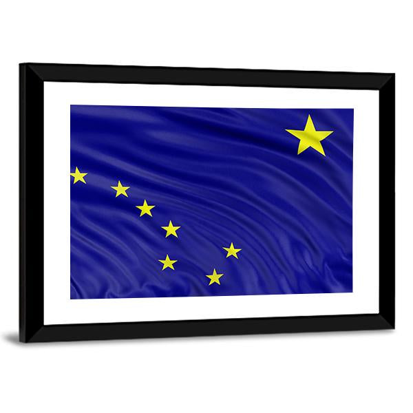 Alaska Flag Canvas Wall Art-3 Horizontal-Gallery Wrap-25" x 16"-Tiaracle