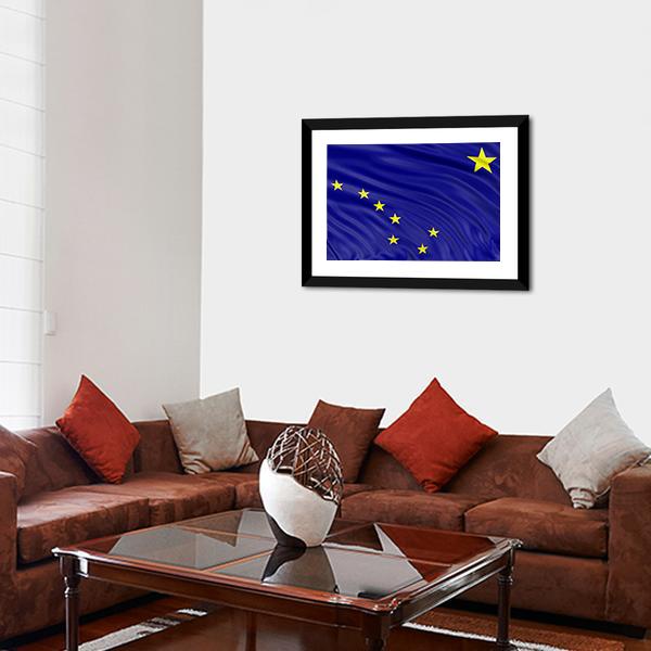 Alaska Flag Canvas Wall Art-3 Horizontal-Gallery Wrap-25" x 16"-Tiaracle