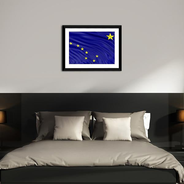 Alaska Flag Canvas Wall Art-3 Horizontal-Gallery Wrap-25" x 16"-Tiaracle