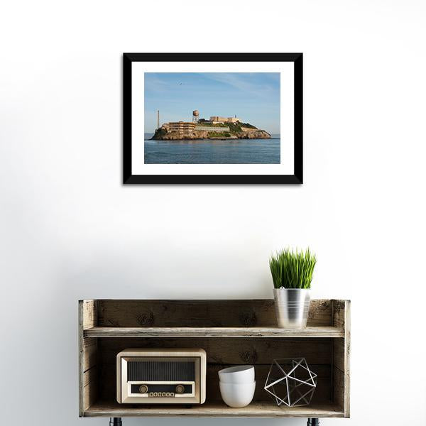 Alcatraz Island In San Francisco Canvas Wall Art-1 Piece-Framed Print-20" x 16"-Tiaracle