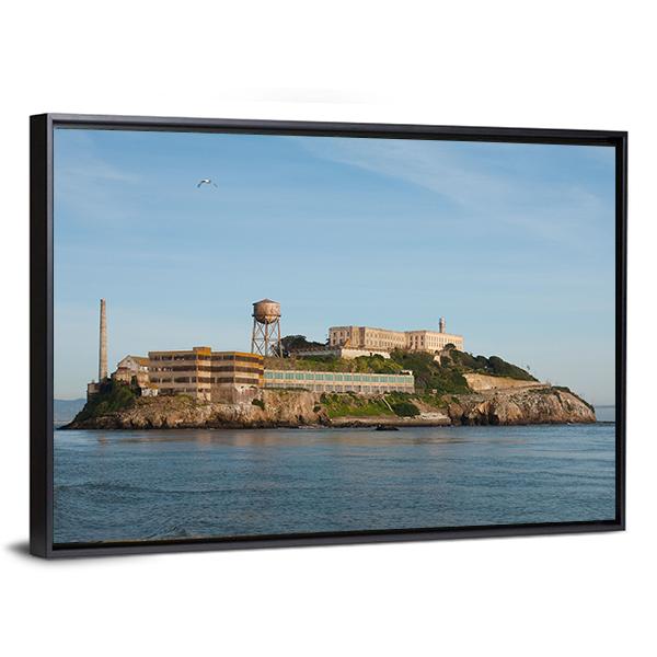 Alcatraz Island In San Francisco Canvas Wall Art-3 Horizontal-Gallery Wrap-25" x 16"-Tiaracle