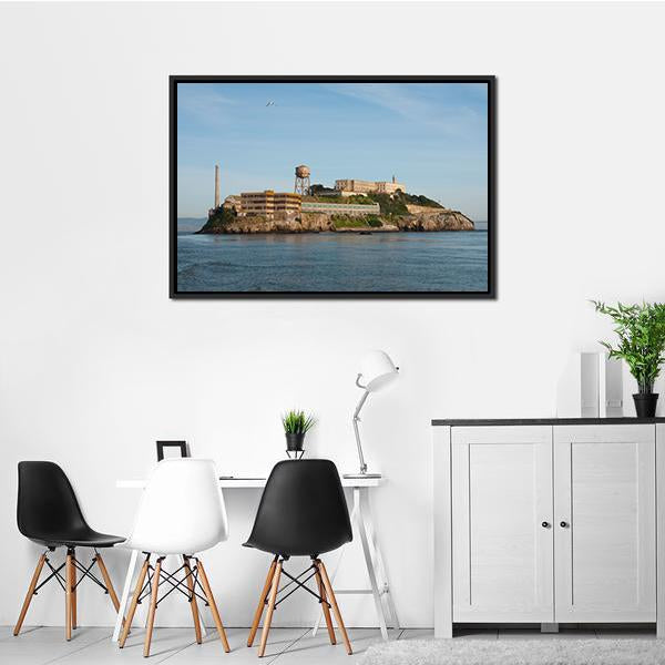 Alcatraz Island In San Francisco Canvas Wall Art-3 Horizontal-Gallery Wrap-25" x 16"-Tiaracle