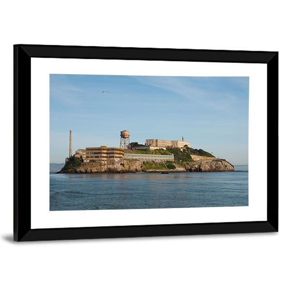 Alcatraz Island In San Francisco Canvas Wall Art-3 Horizontal-Gallery Wrap-25" x 16"-Tiaracle
