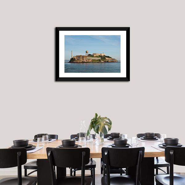 Alcatraz Island In San Francisco Canvas Wall Art-3 Horizontal-Gallery Wrap-25" x 16"-Tiaracle