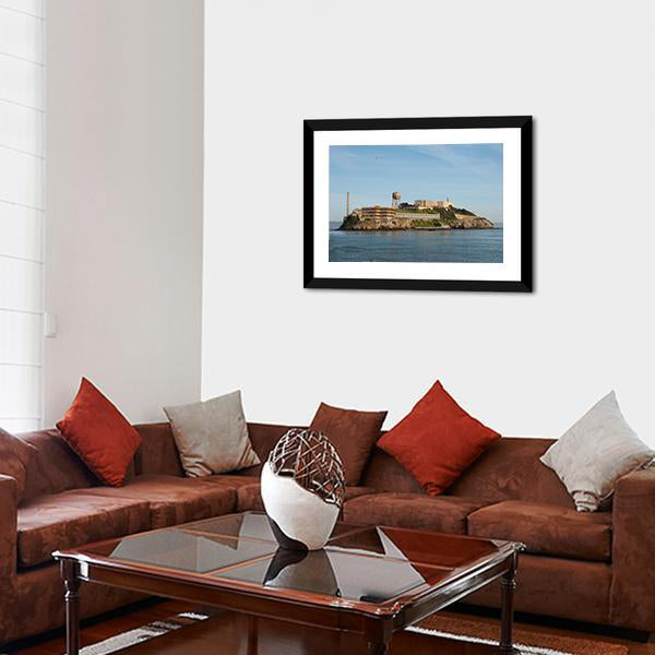 Alcatraz Island In San Francisco Canvas Wall Art-3 Horizontal-Gallery Wrap-25" x 16"-Tiaracle