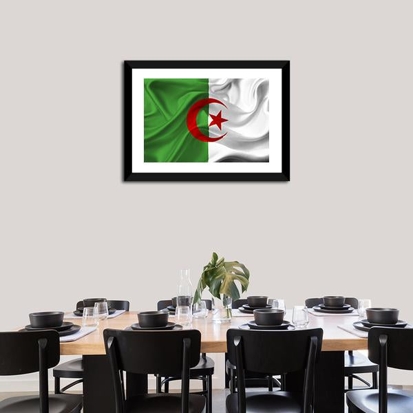 Algeria Flag Canvas Wall Art-3 Horizontal-Gallery Wrap-25" x 16"-Tiaracle